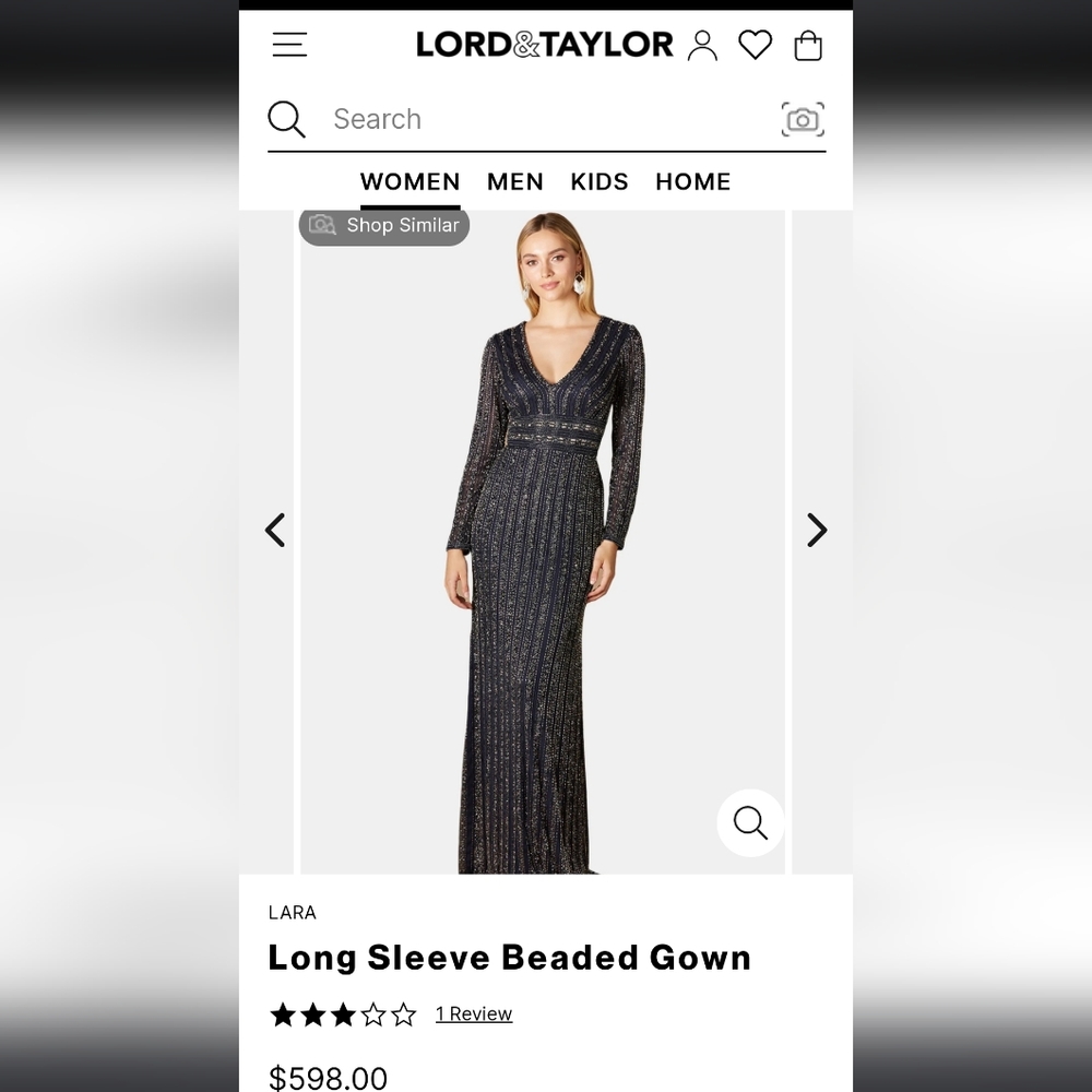 Lord and Taylor beaded dress size 16